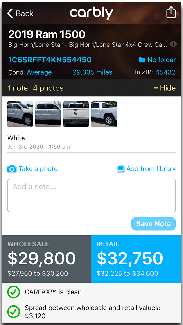 Add Photos In Carbly VIN Scanner