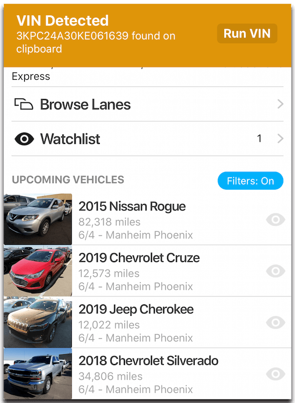 Automatic Paste Carbly VIN Scanner